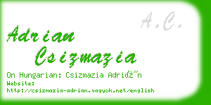 adrian csizmazia business card